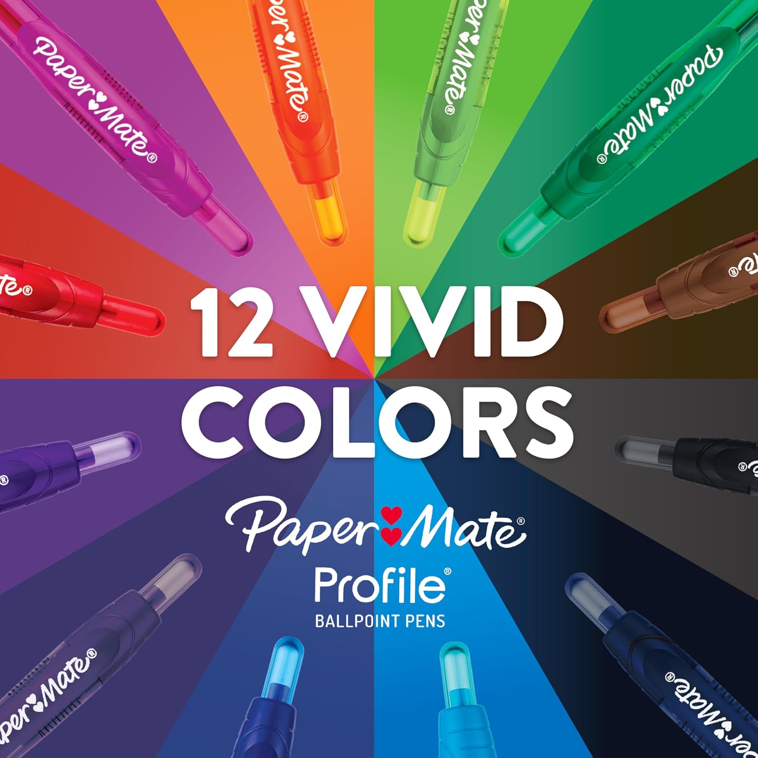 Detalle 2 de Paper Mate Profile Retractable Ballpoint Pens, Bold Point 1.4mm — Black, 36 Count