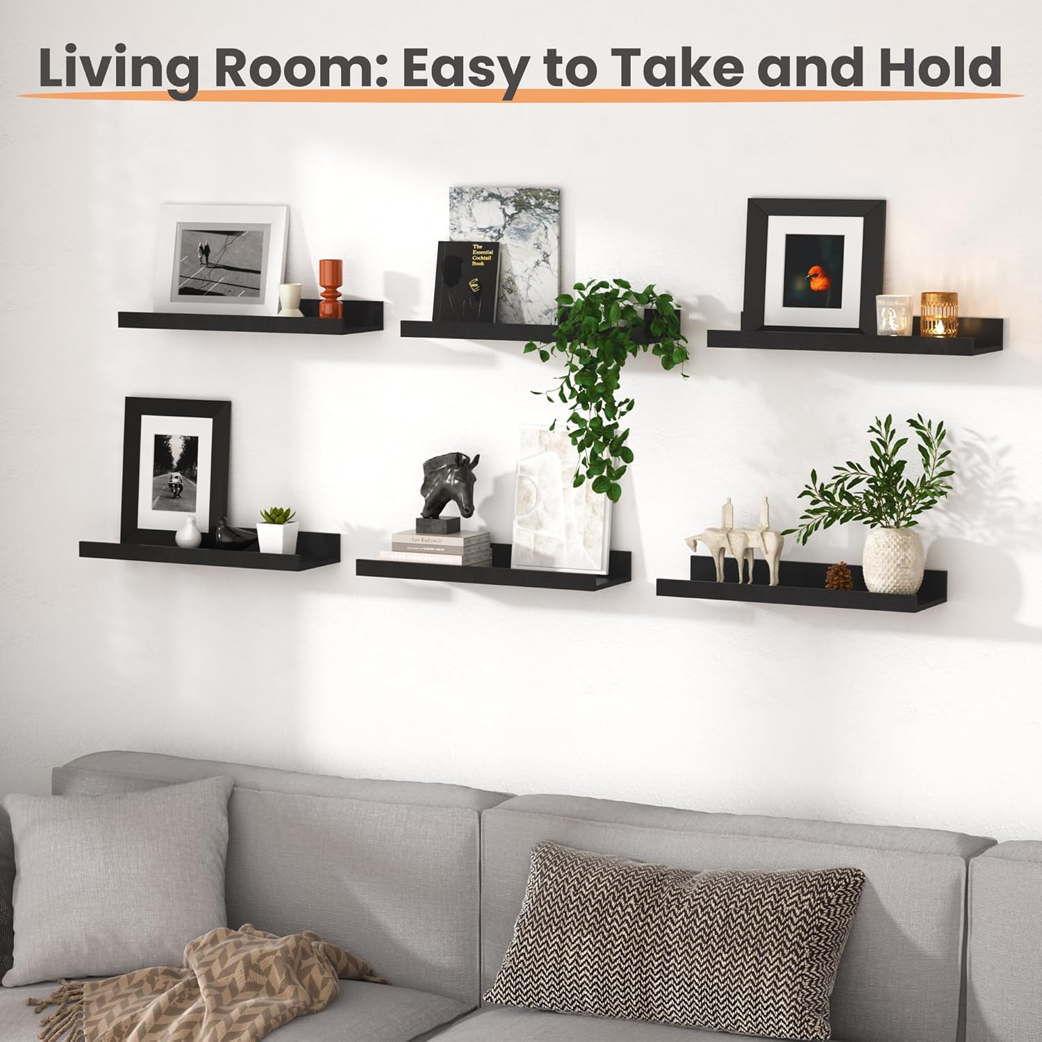 Thumbnail 5 de upsimples Floating Shelves Set of 6 31in