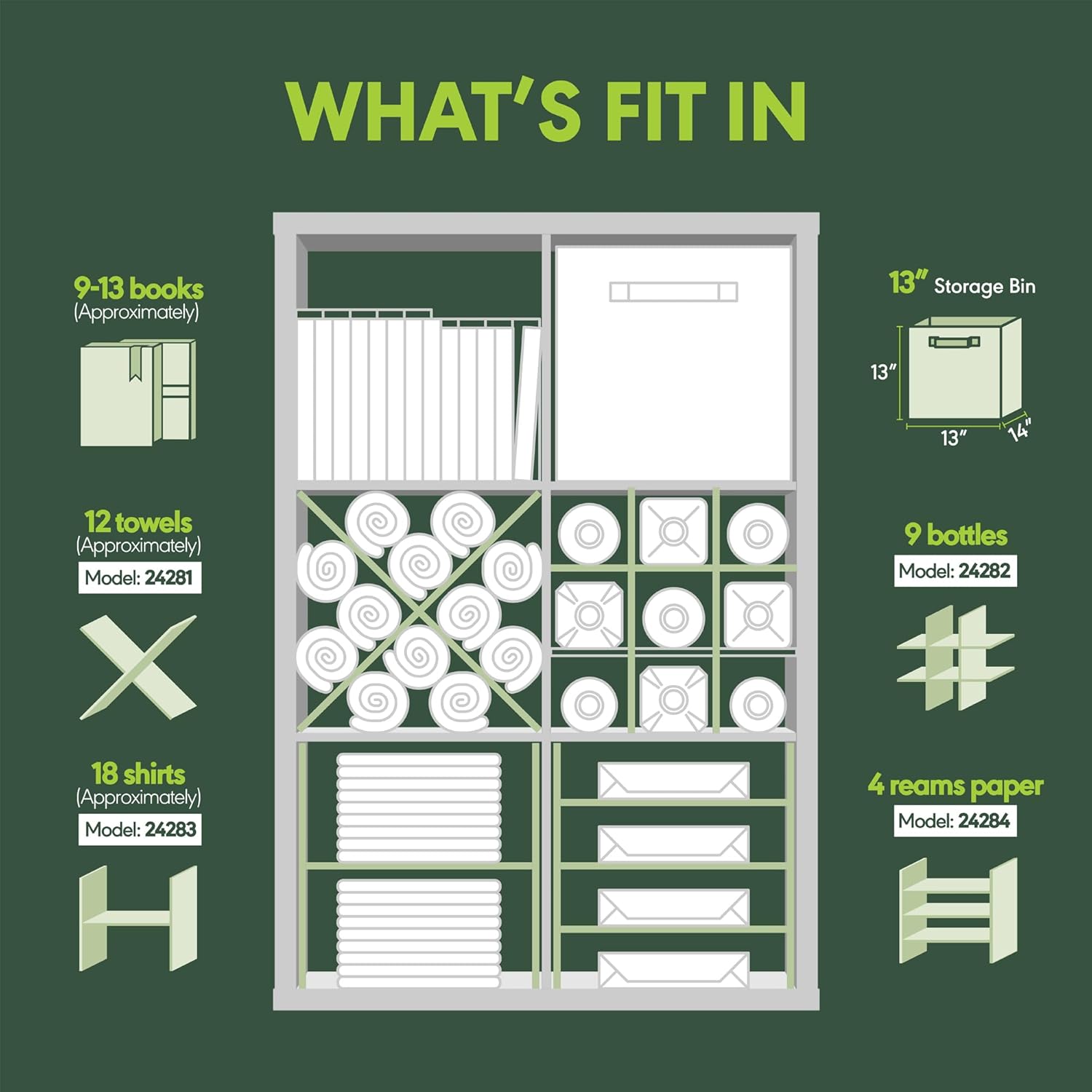 Detalle de Furinno Cubicle: Organizer decorativo a forma di cubo, 6 cubi in grigio chiaro