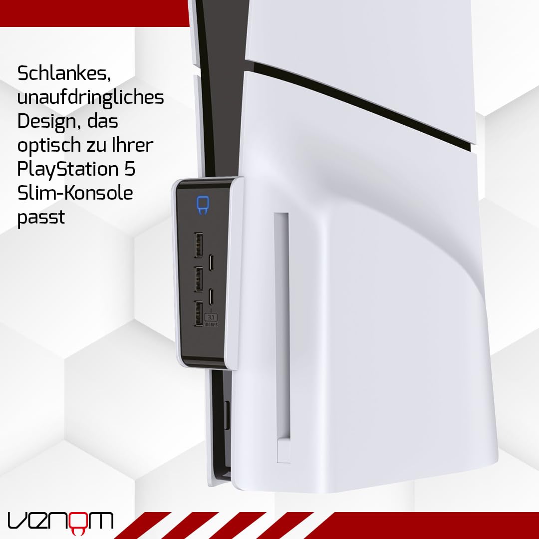 Detalle 1 de PS5 Slim USB-Hub mit 5 Ports