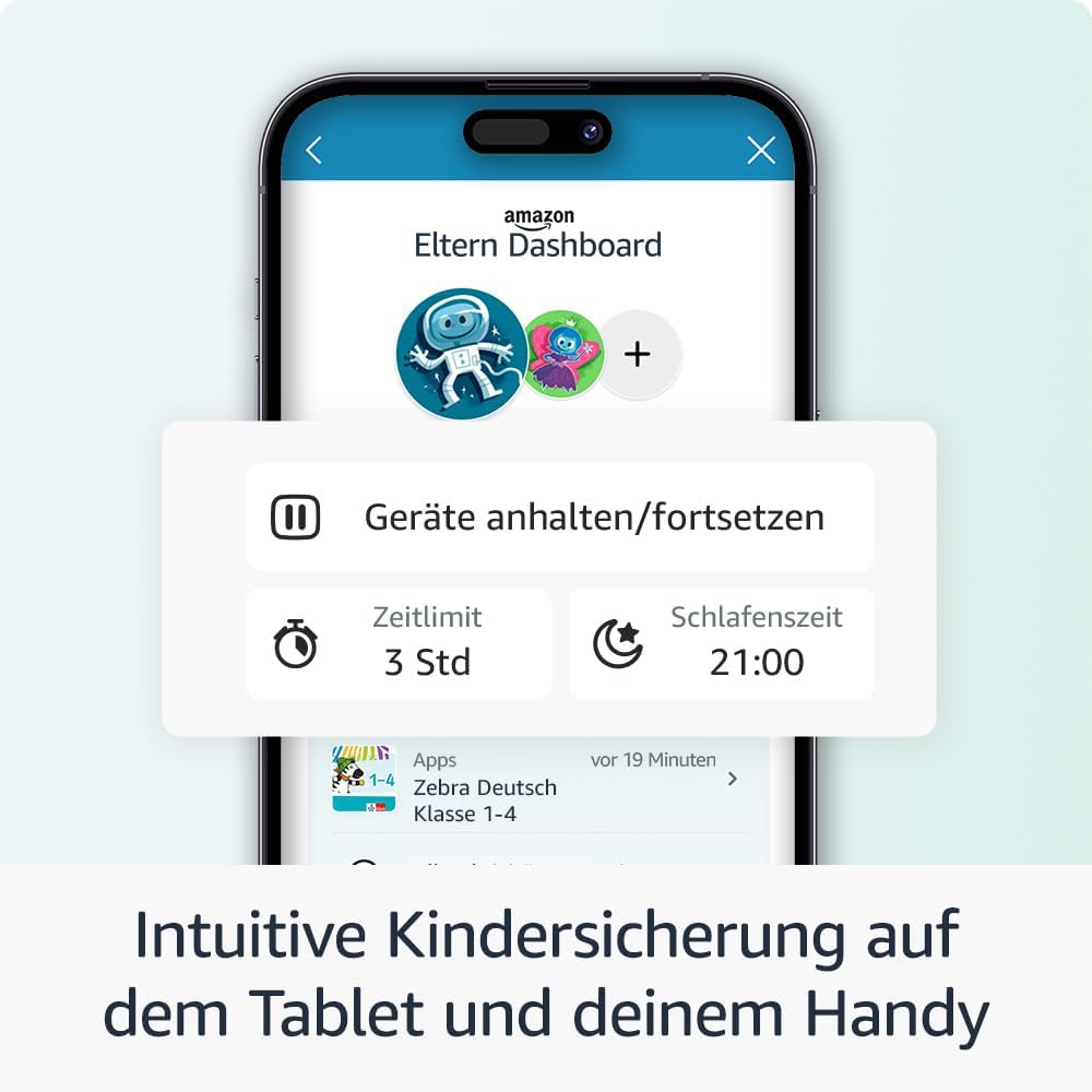 Detalle 2 de Amazon Fire HD 8 Kids Pro-Tablet (neueste Generation) für 6- bis 12-Jährige – 8 Zoll HD, 3 GB RAM, 32 GB, werbefreie Inhalte