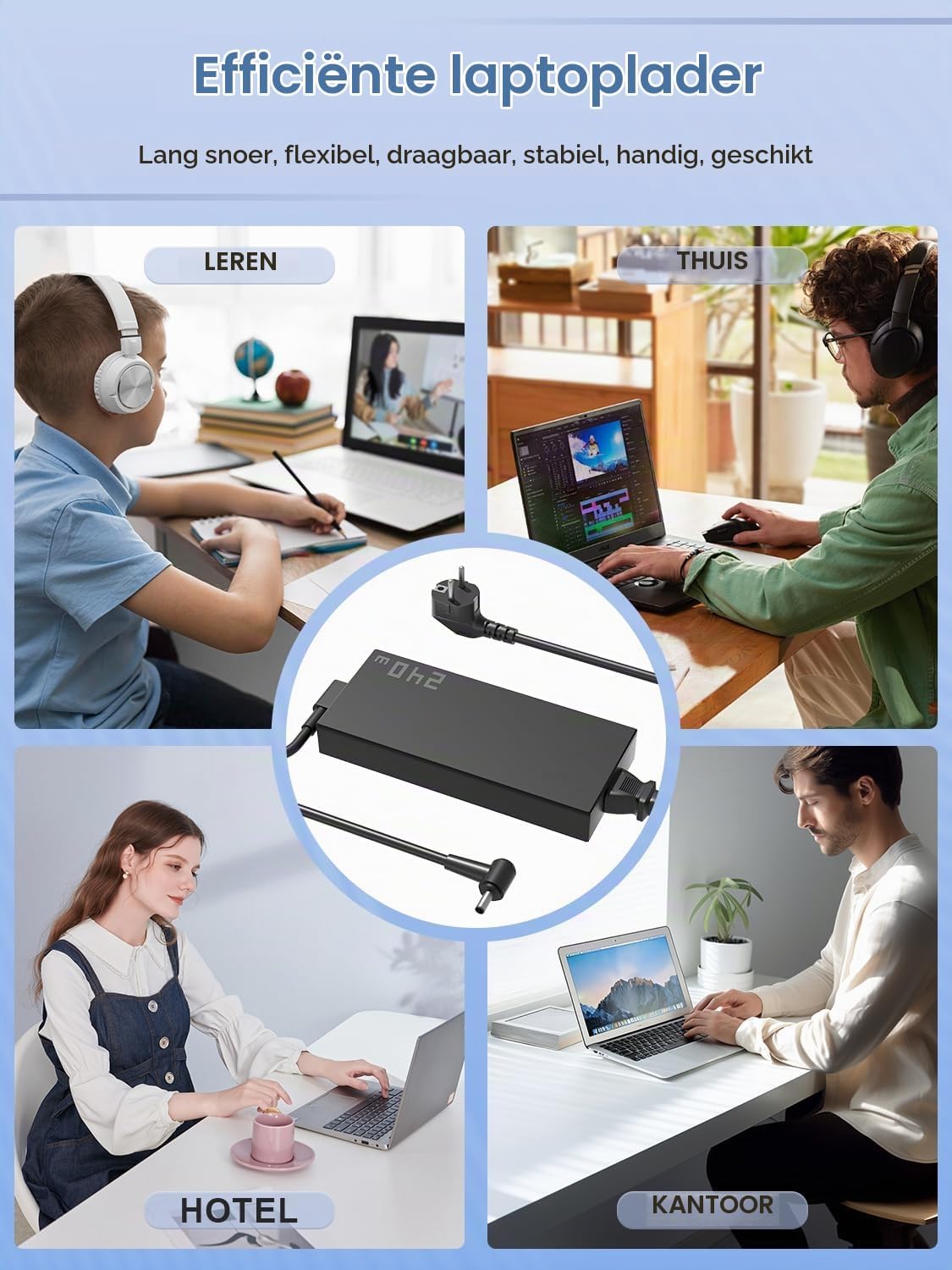 Thumbnail 6 de SLRIOYS SLRIOYS-240W laptopvoeding voor ASUS, 240 W met 6,0 × 3,7 mm stekker