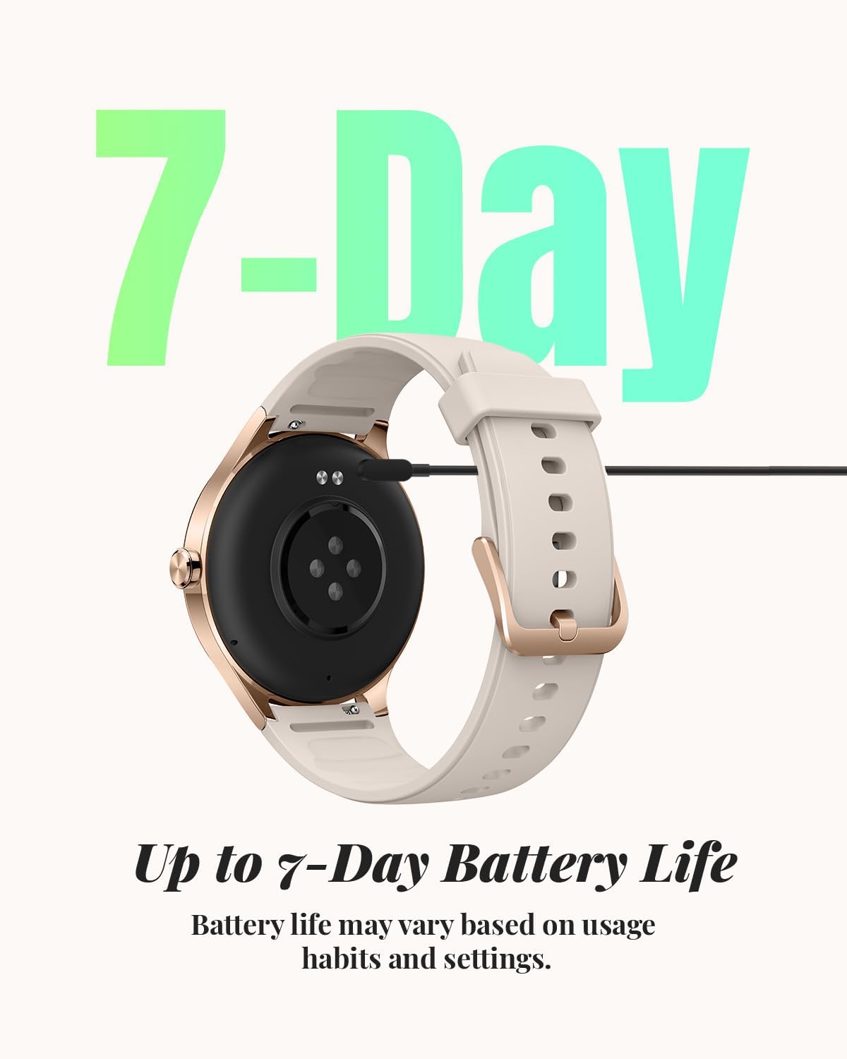 Thumbnail 4 de TOOBUR Smart Watch for Women (40mm) – IP68 fitness smartwatch with call features, HR & sleep tracking, Beige