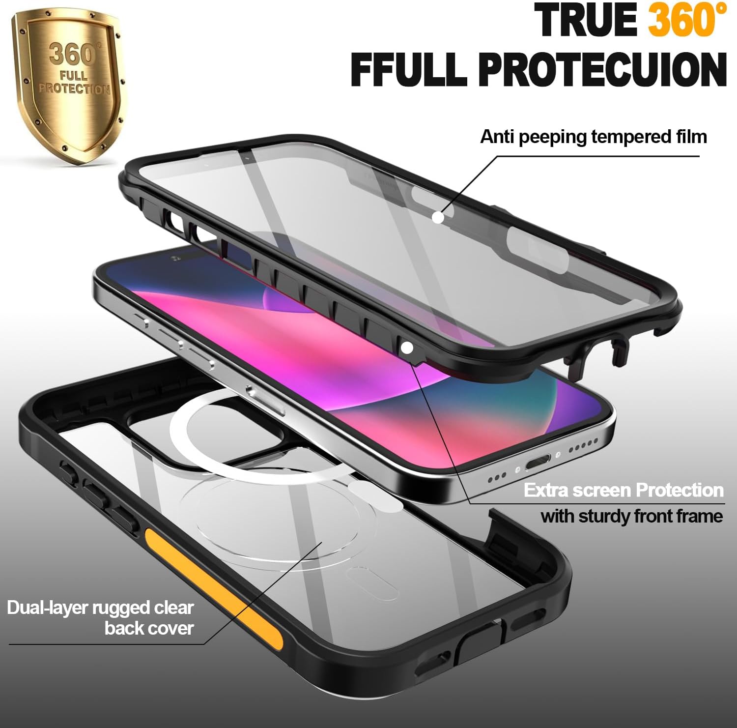 Detalle 2 de AICase Magnetic iPhone 16 Pro Max 🛡️ Funda con MagSafe y protección completa
