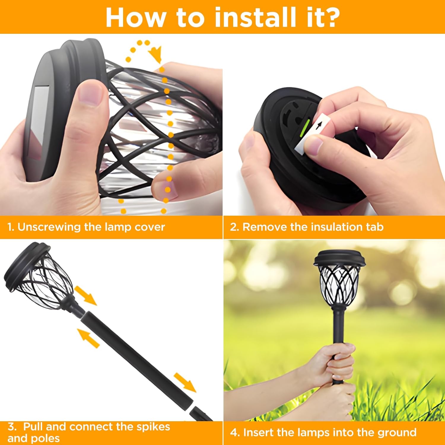Thumbnail 6 de HELESIN Luci Solari da Giardino (6 pezzi) – Lampade LED solari per esterni, bianco caldo, IP44