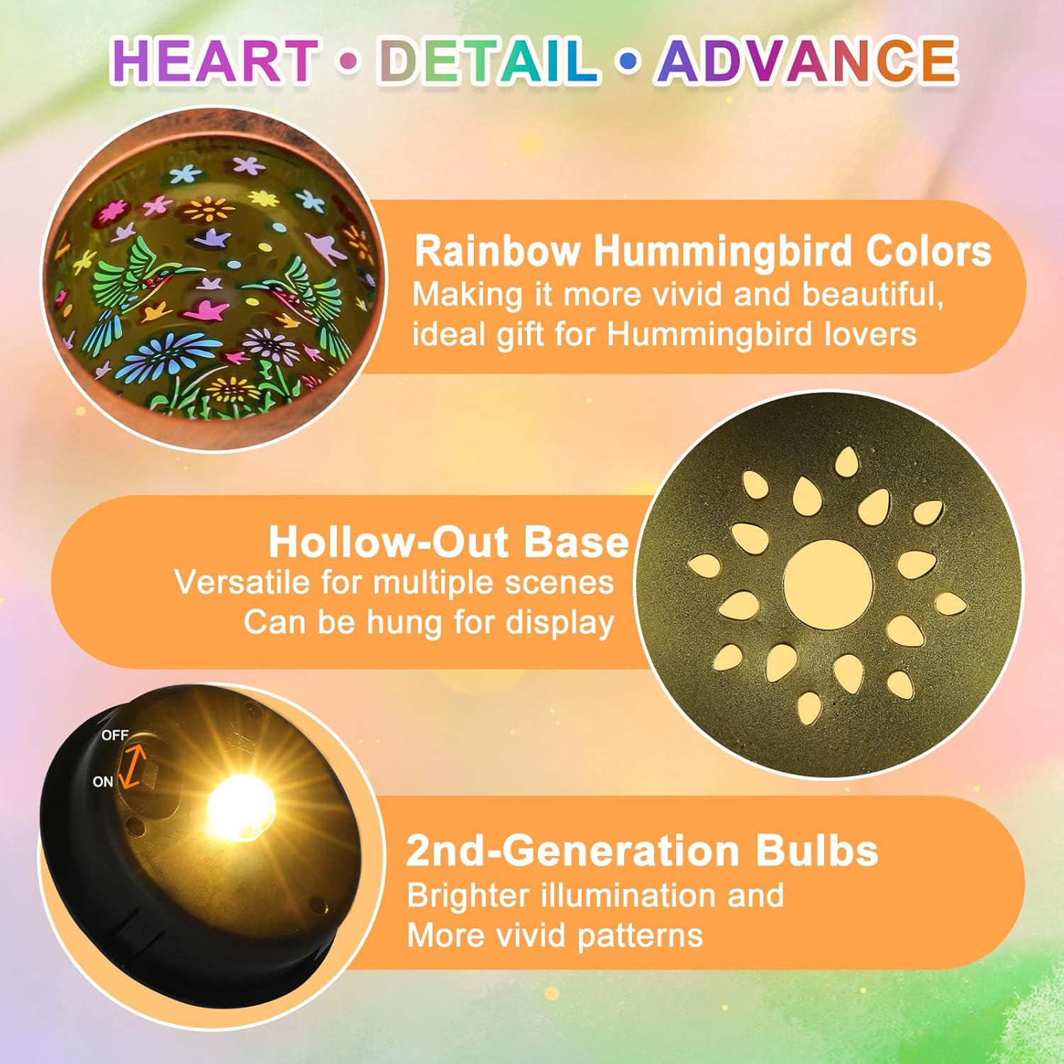 Thumbnail 2 de Colorful Solar Lanterns Outdoor Waterproof Light by ZKLiLi