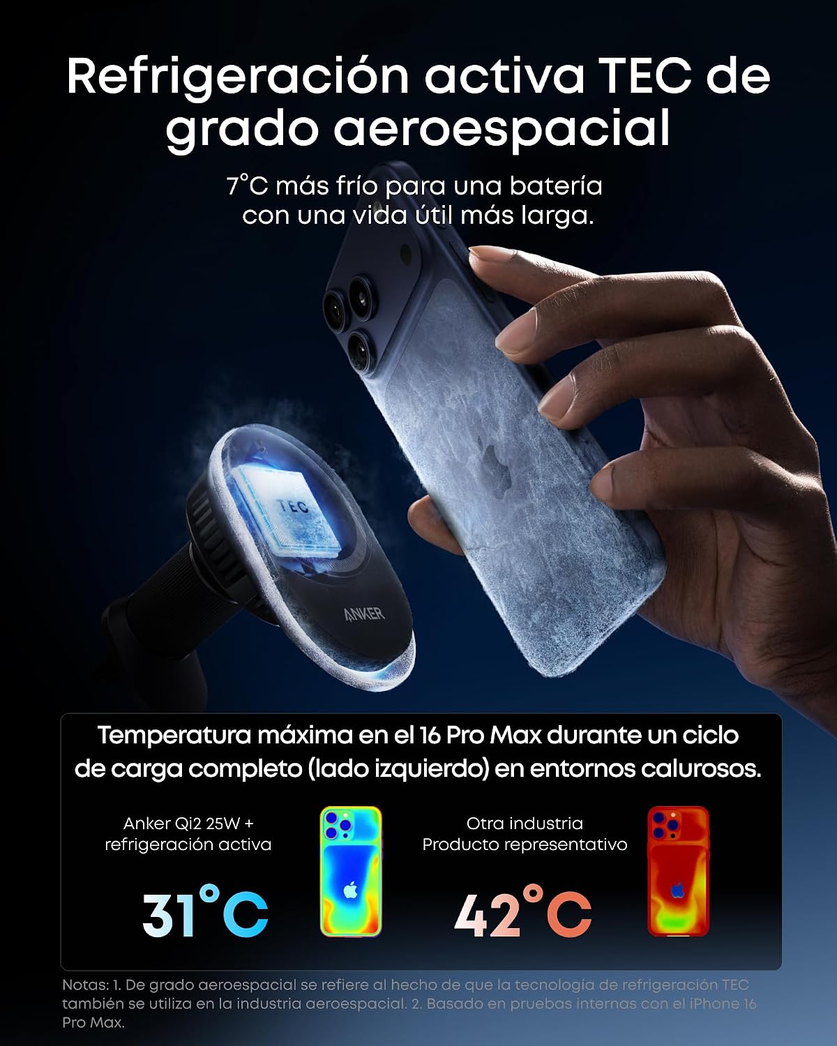 Detalle de Anker Prime MagSafe Cargador para Coche 25 W