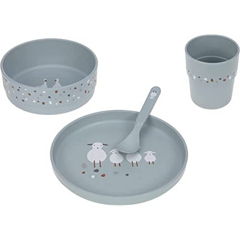 Thumbnail 6 de LÄSSIG Kindergeschirr Set Happy Rascals Heart lavender – Teller, Becher, Schälchen und Löffel