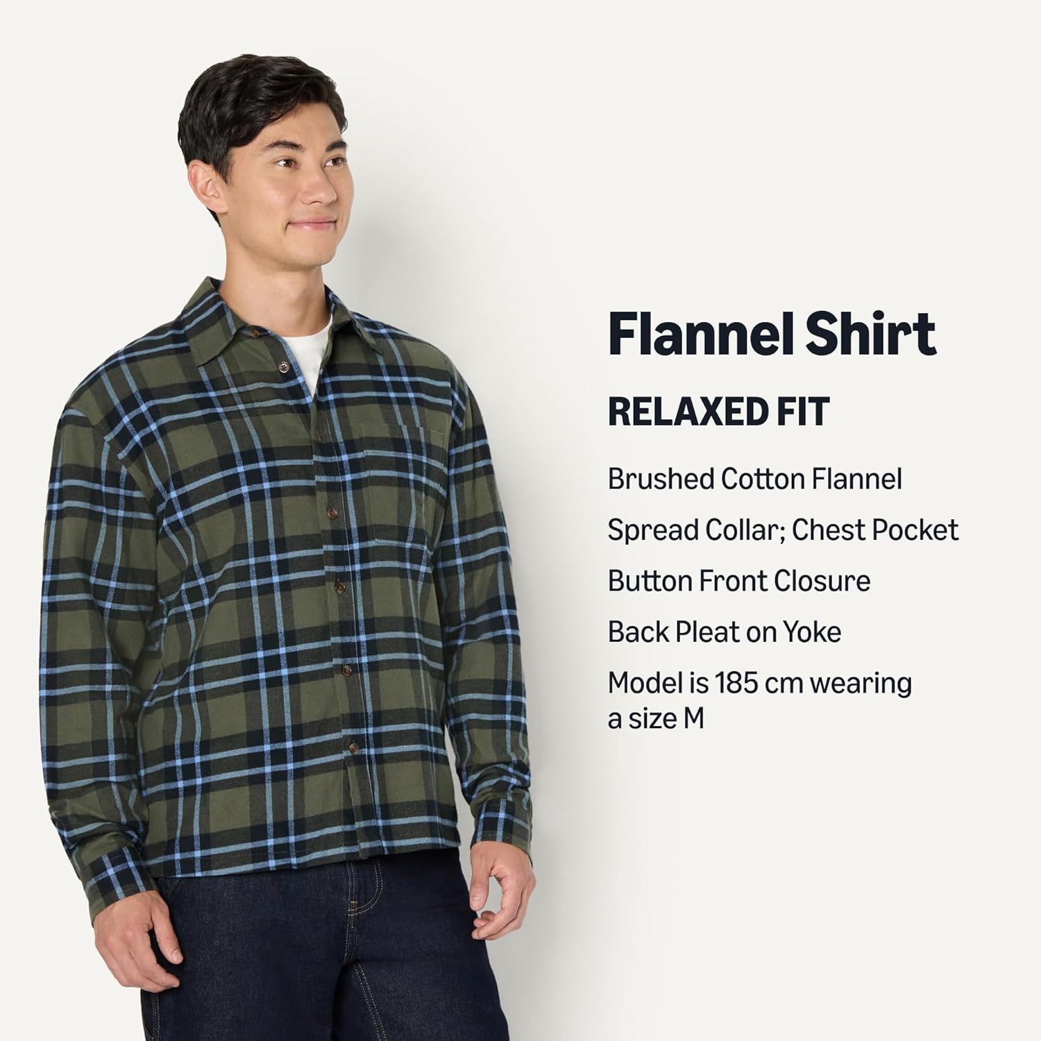 Thumbnail 3 de Amazon Essentials Men's Relaxed-Fit Long-Sleeve Flannel Shirt