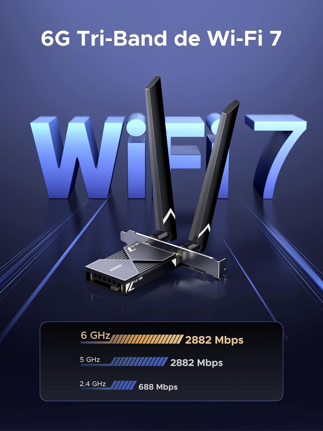Detalle 2 de UGREEN BE6500 6500Mbps WiFi 7