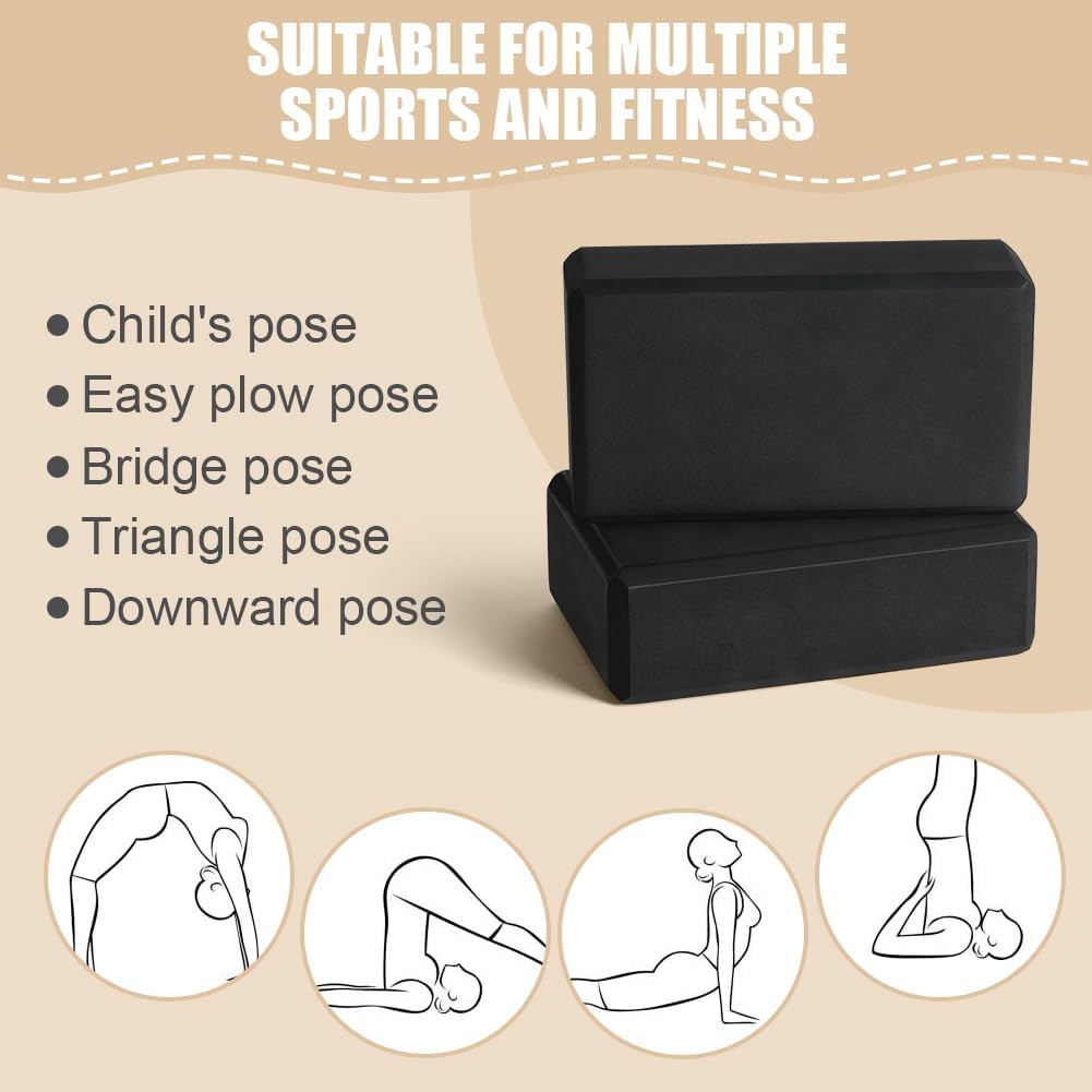 Thumbnail 5 de flintronic Yoga Blocks Set of 2 (Non-slip EVA foam) for Yoga, Pilates & Home Workouts