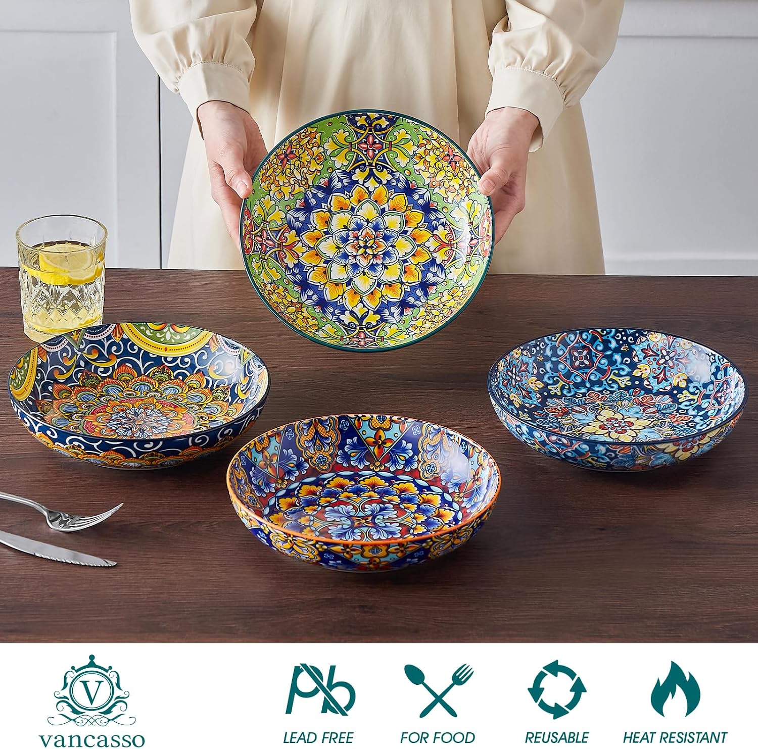 Detalle de vancasso SIMI pasta bowls set of 4