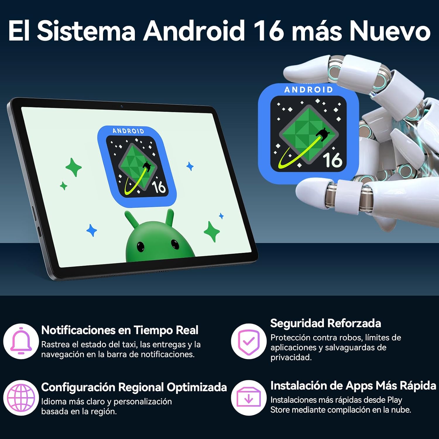 Detalle 2 de TABWEE Android 16 Tablet 24GB RAM