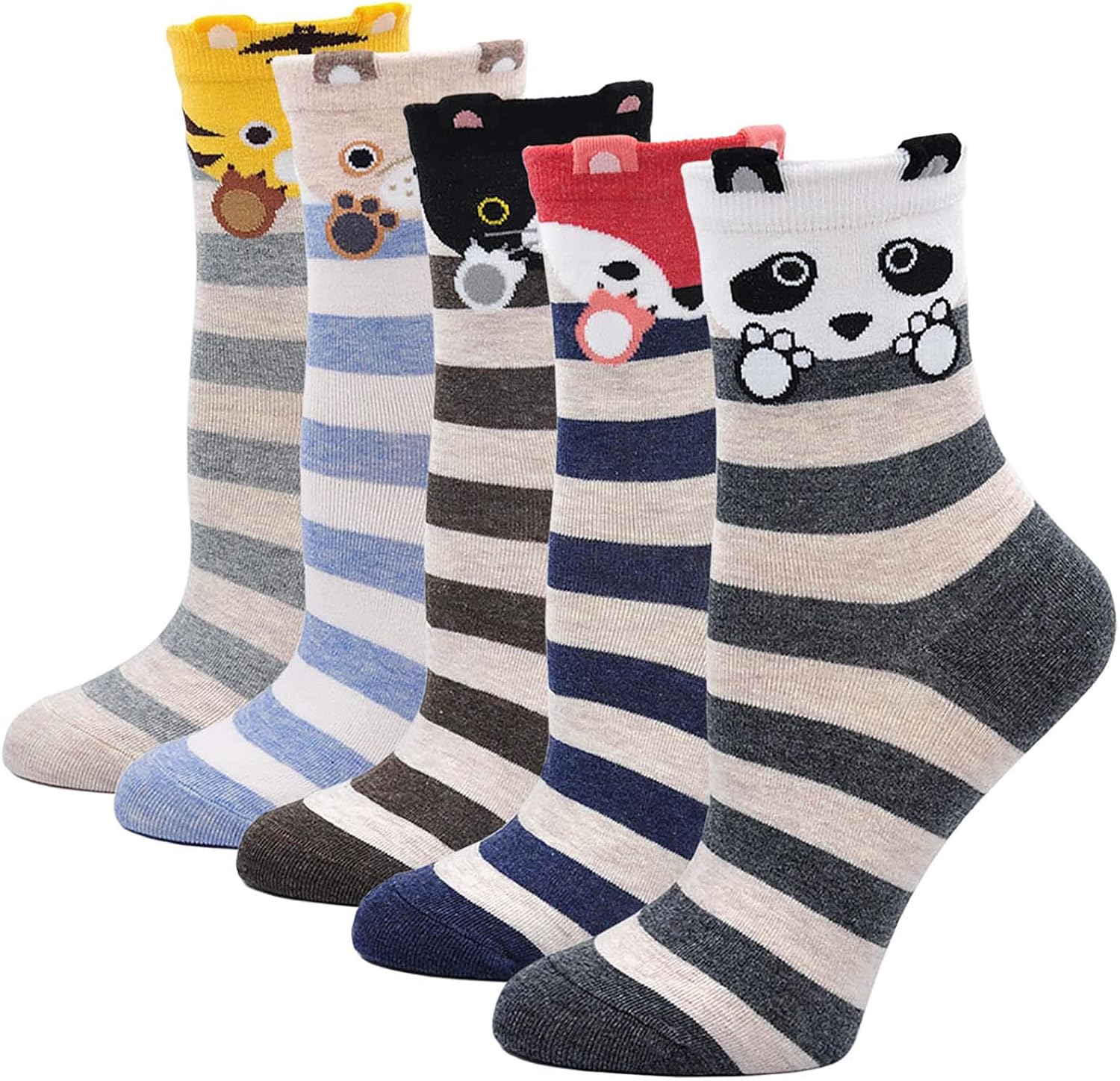 Detalle de LOFIR Chaussettes fantaisie animaux 5 paires