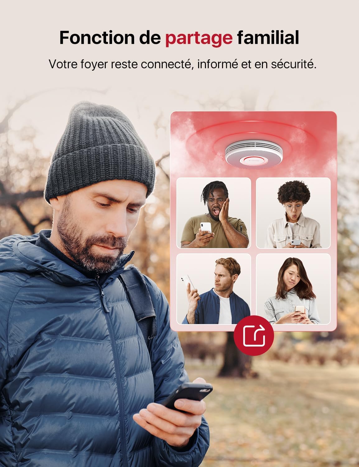 Detalle 2 de X-Sense XS0B-MR61 Détecteur de fumée connecté 10 ans