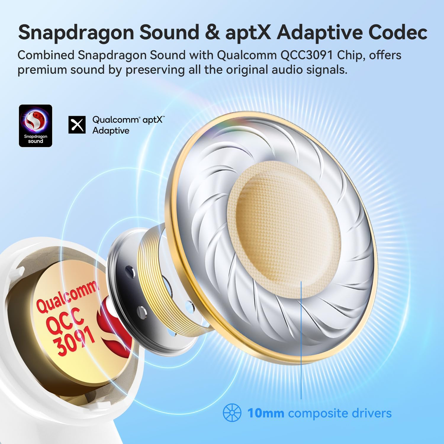 Thumbnail 2 de EarFun Air Pro 4 TW600 Wireless Earbuds with Adaptive Hybrid ANC and aptX Lossless