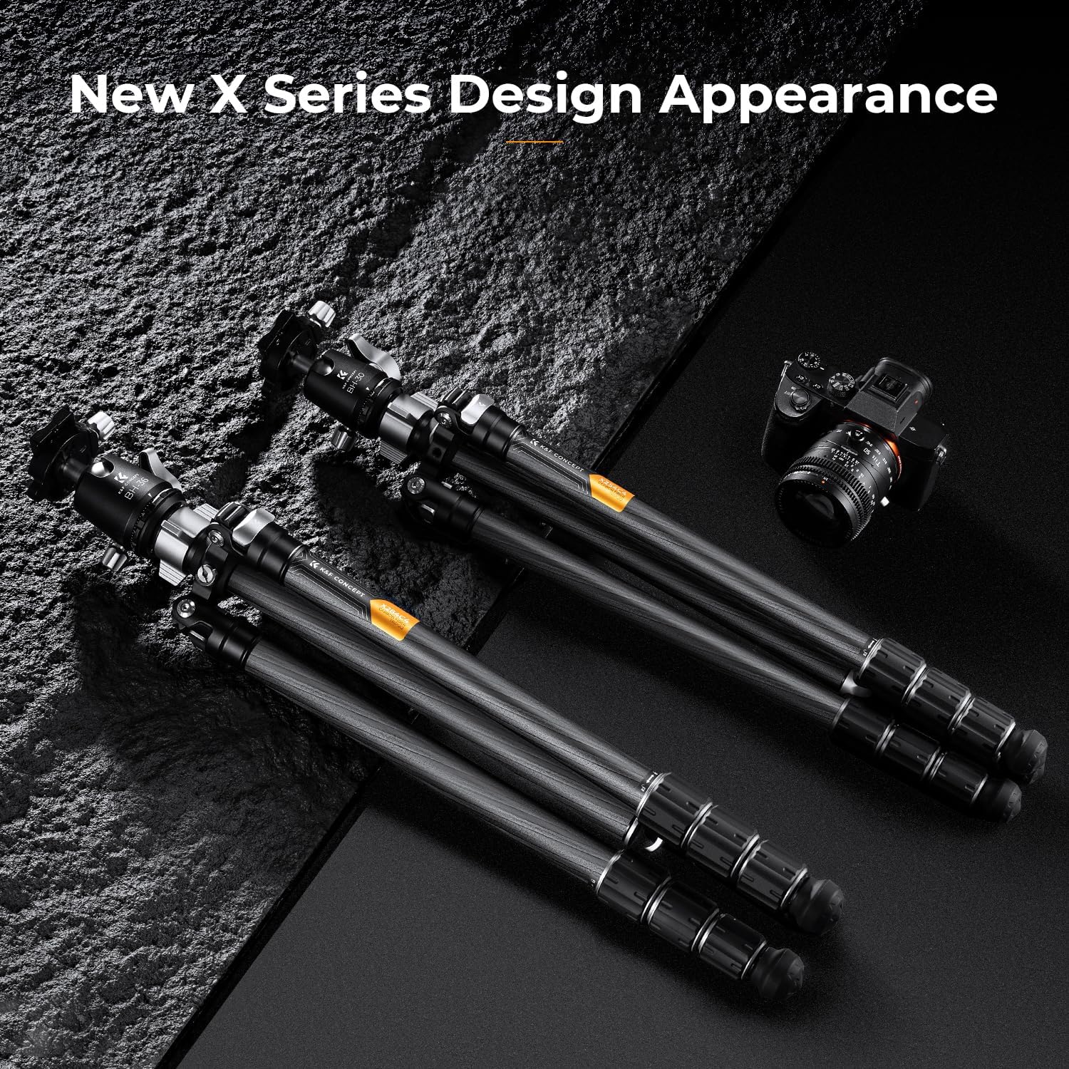 Thumbnail 2 de K&F Concept X-Series X254C4 172cm carbon tripod