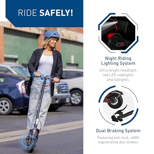 Detalle de Hiboy S2 Electric Scooter — 8.5" Solid Tires, 19 mph, 17-Mile Range