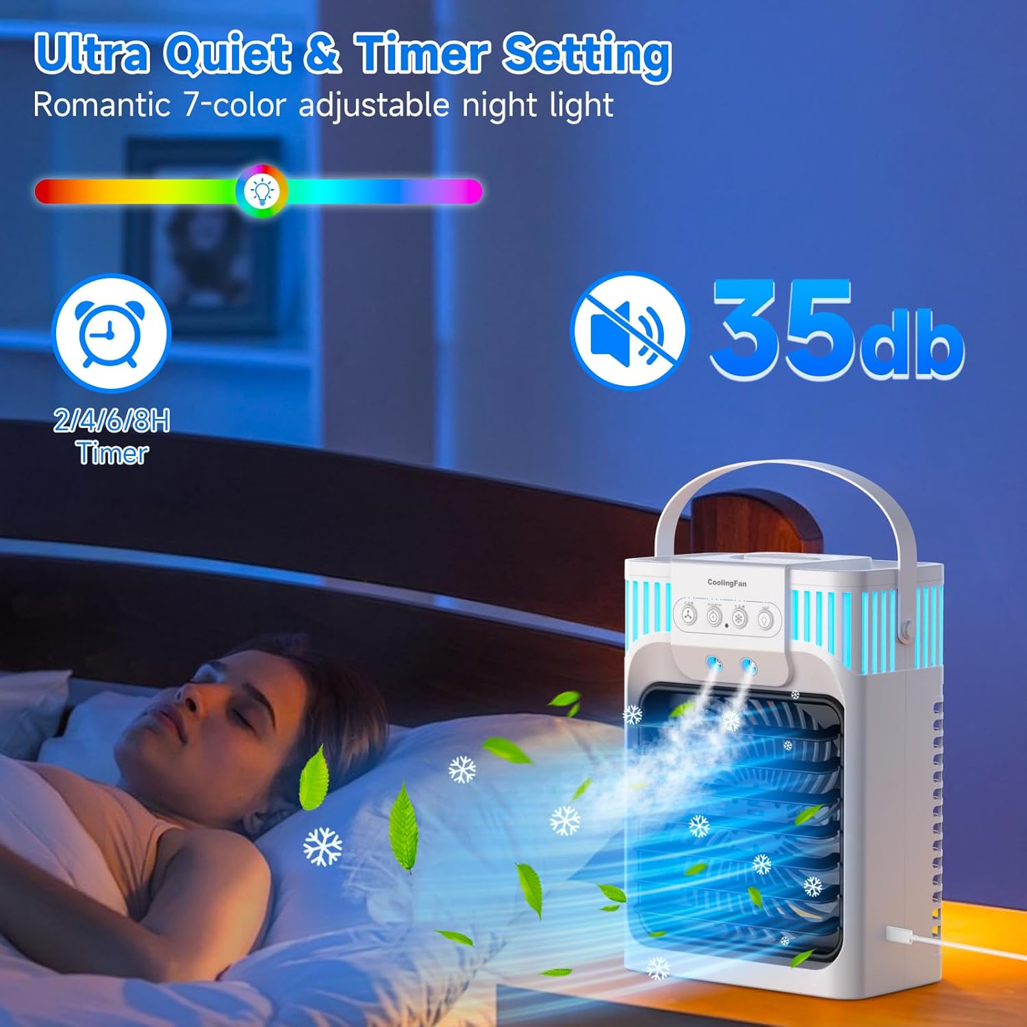 Detalle de XTTANK 1200ml Portable Mobile Air Conditioner: 5-in-1 Personal Cooler