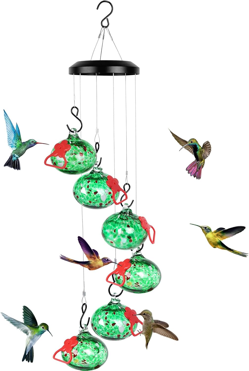 Detalle de Headak Life Hummingbird Feeder Wind Chime Green