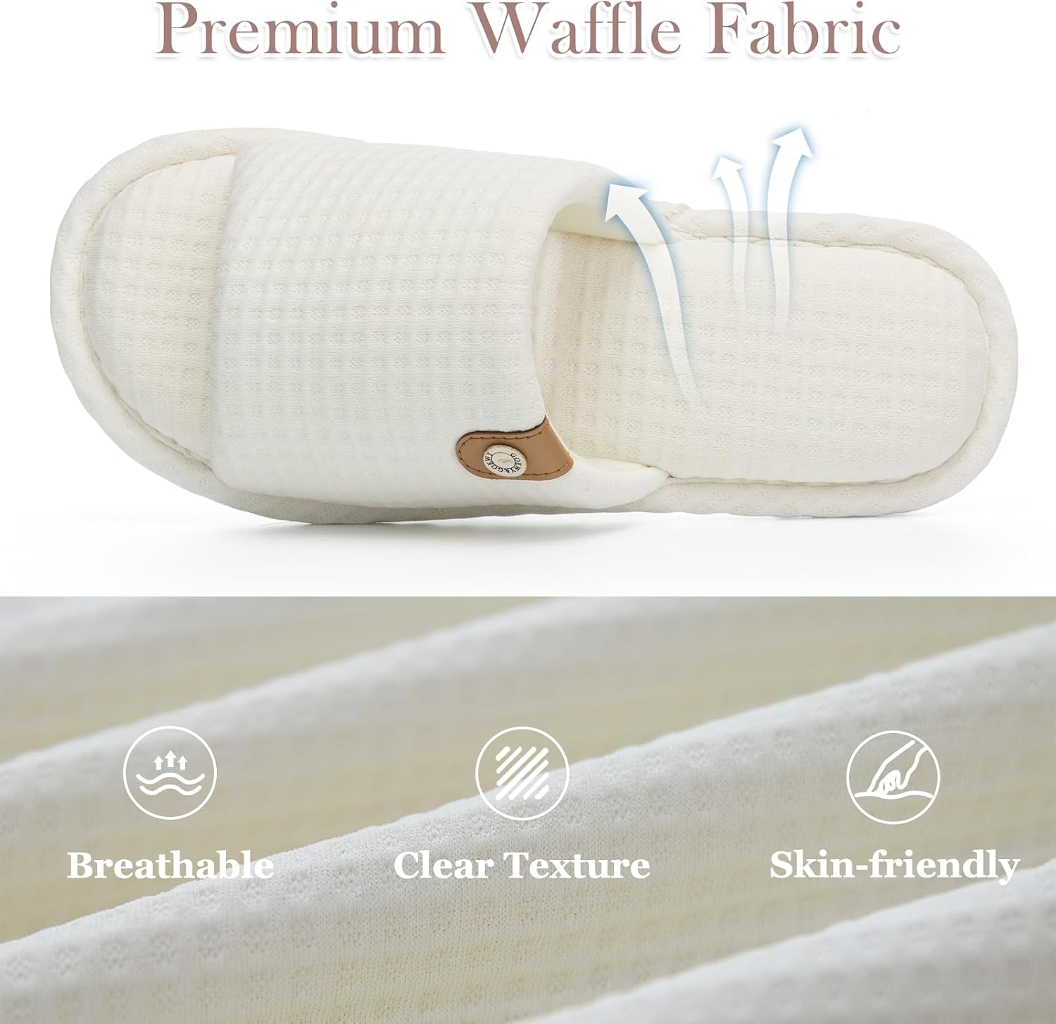 Detalle 2 de GOEWY Open-Toe Slippers with Memory Foam