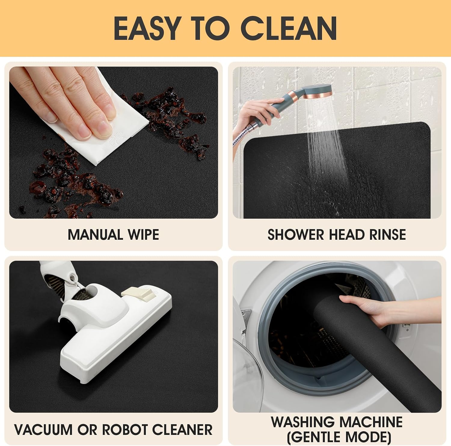 Thumbnail 6 de Ultra Thin Bath Mat with Non Slip Backing 24x17"