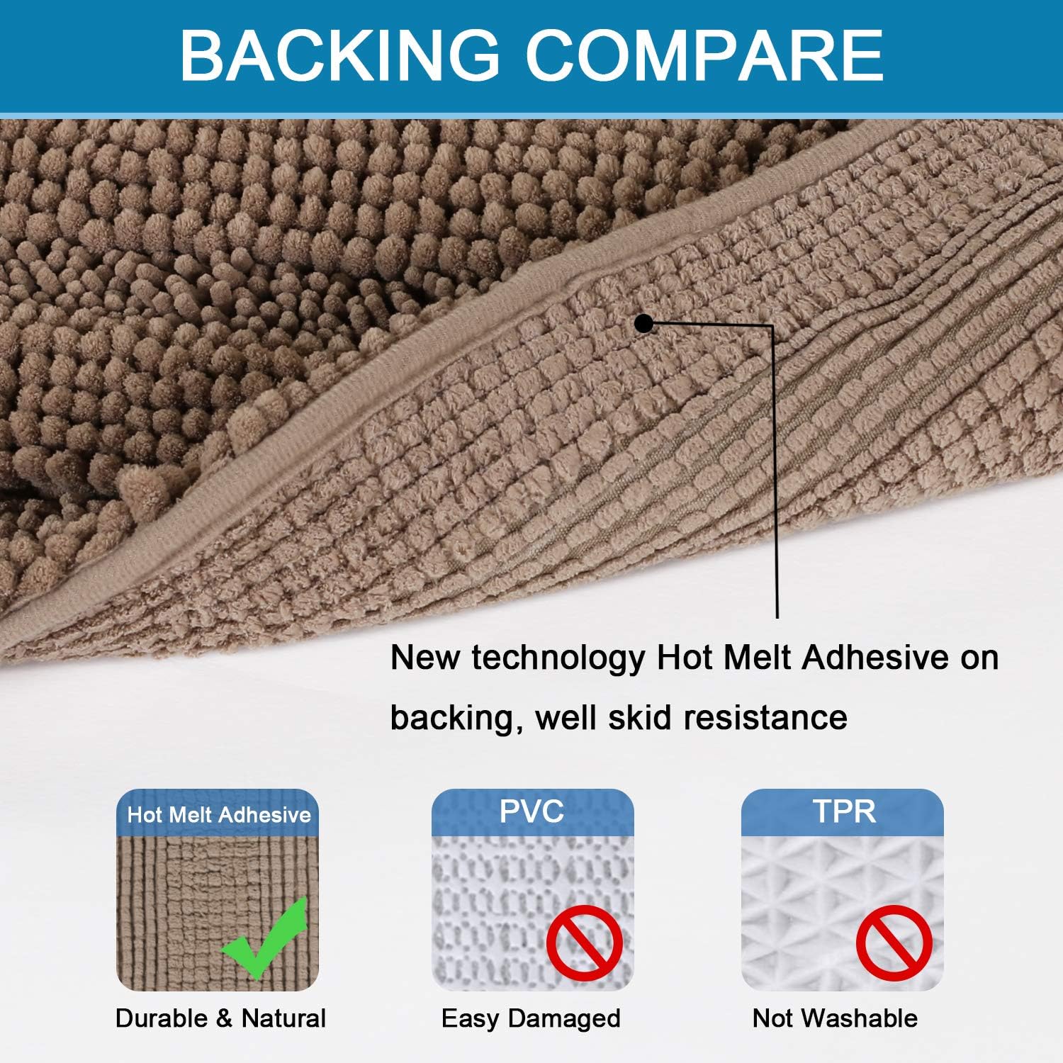 Thumbnail 3 de H.VERSAILTEX Bath Rug 20 x 32 in
