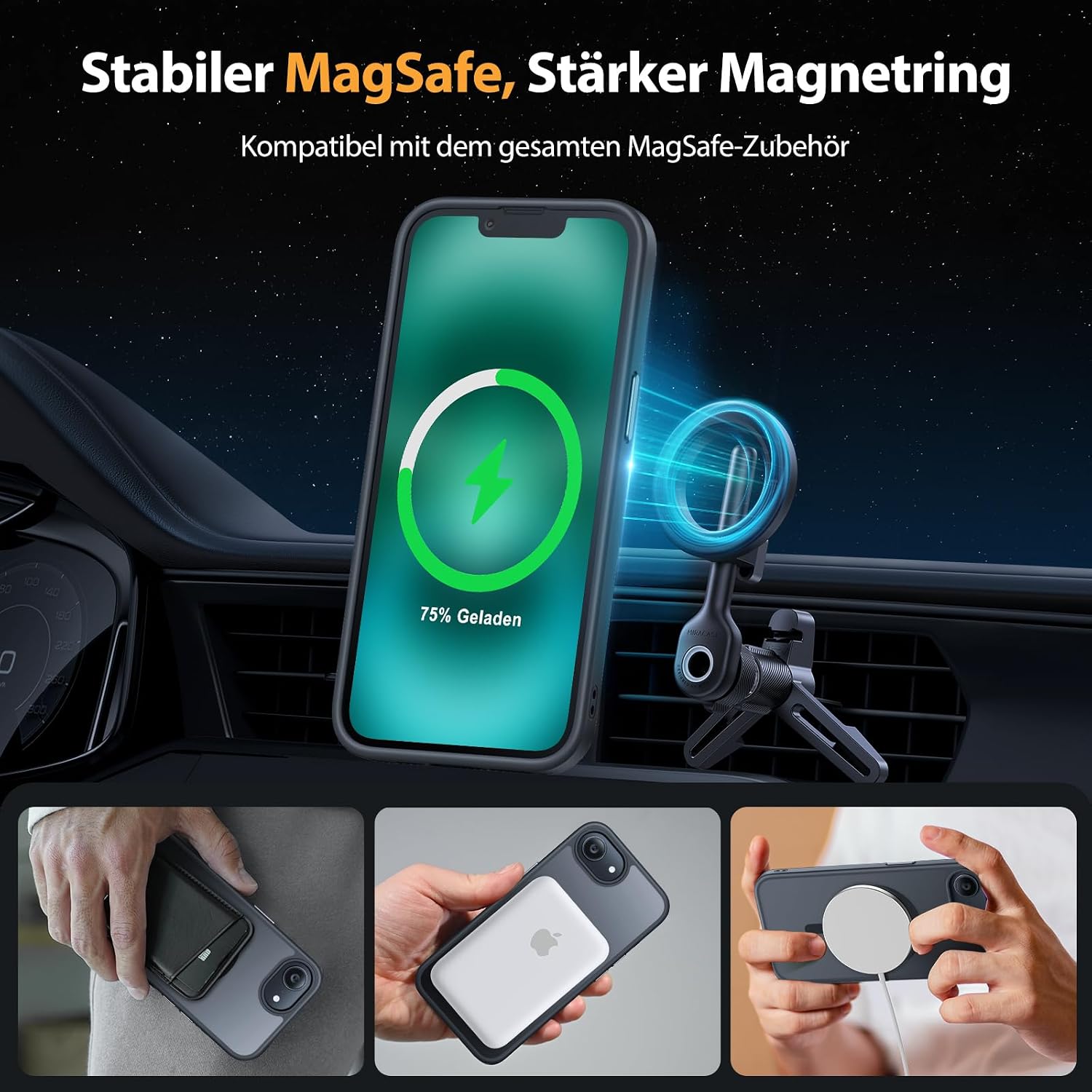 Thumbnail 4 de Miracase Magnetisch Hülle für iPhone 16e 6,1 Zoll