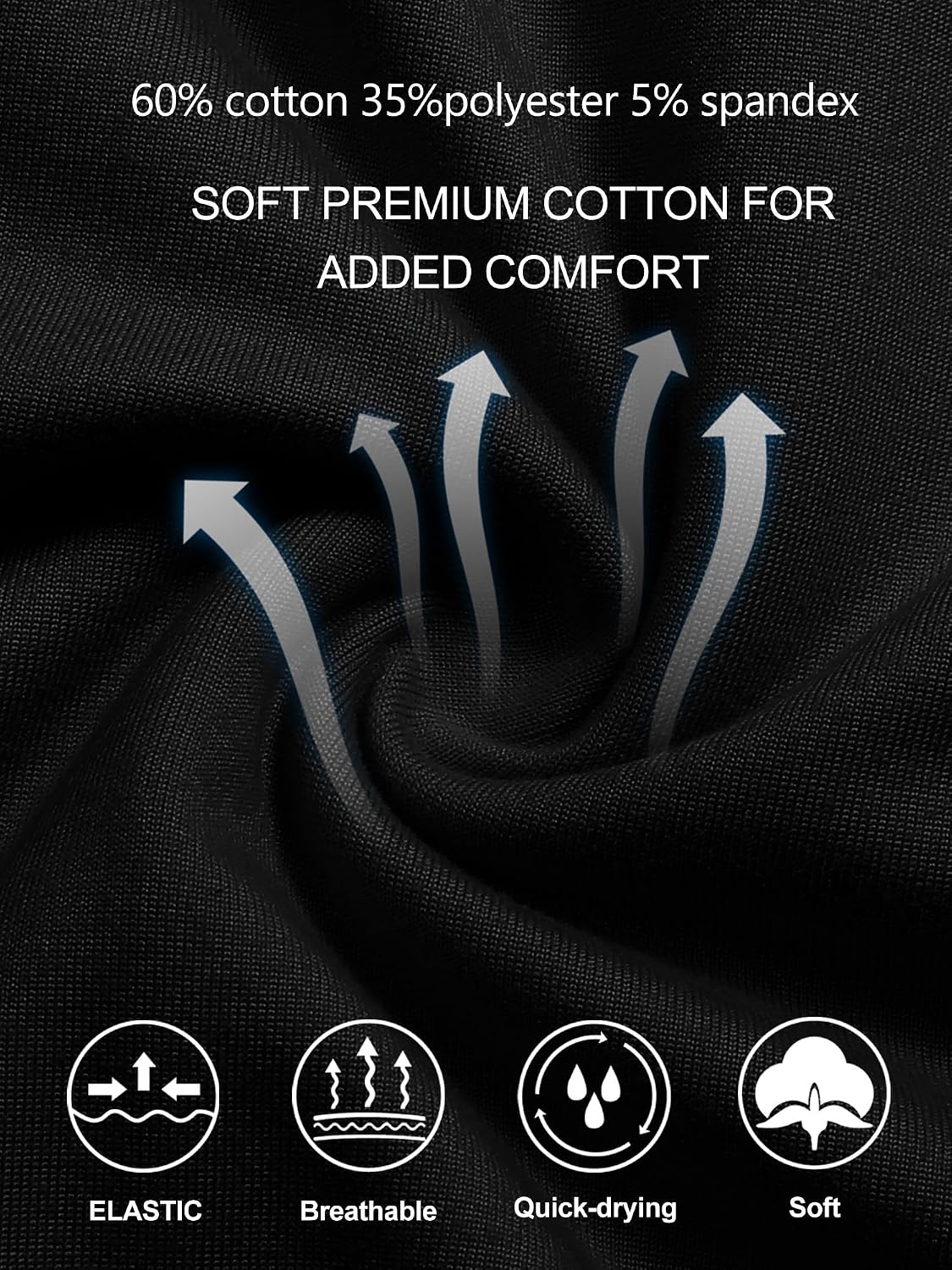Detalle 2 de Boyzn Men’s 4 Pack cotton crewneck t-shirts