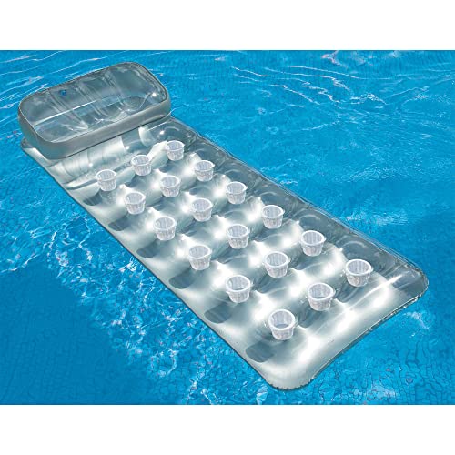 Detalle 2 de Intex 58894EU Colchoneta Hinchable 18 Vasos 188x71 cm con Almohada