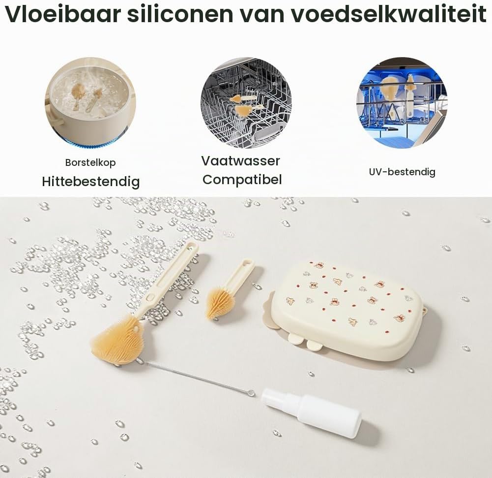 Thumbnail 6 de Vicloon V-LXNPS-6SKF-FBA flessenborstelset 6-in-1 met opbergetui en zeepdispenser