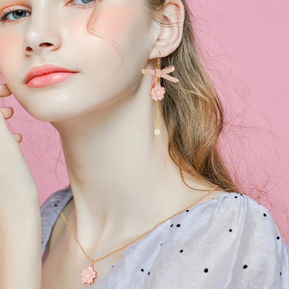 Detalle 2 de DICOSMETIC ピンク桜のエナメルフラワーチャーム 合金製・フラットバックタイプ