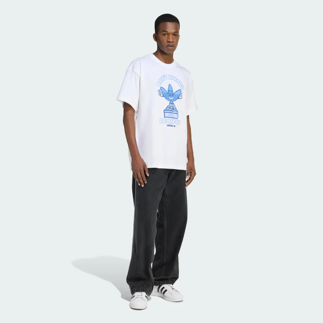 Thumbnail 2 de adidas Camiseta manga corta estampada SMILE TREFFY T blanca