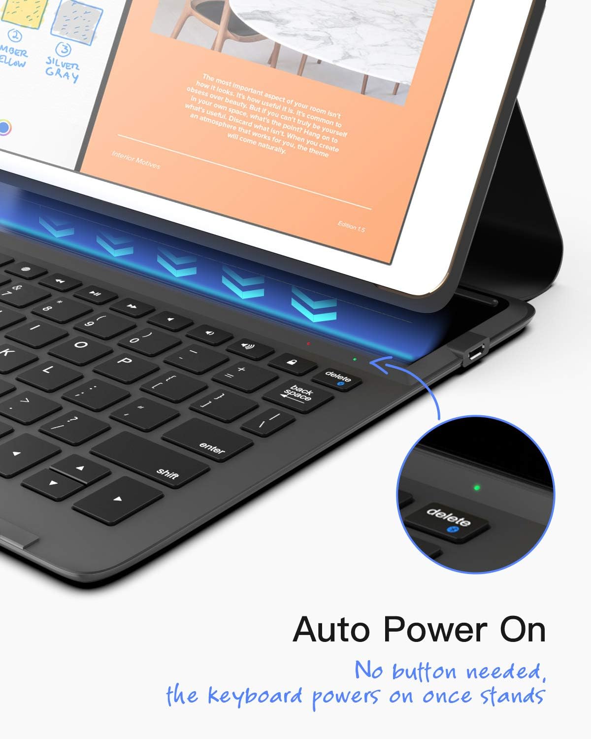 Thumbnail 5 de Inateck BK2006 Ultra Slim Keyboard Case 10.2" for iPad