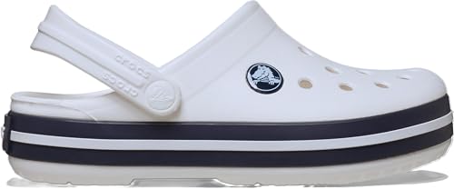 Detalle de Crocs Unisex Kids Crocband Clog T (White/Navy) – 7 UK Child