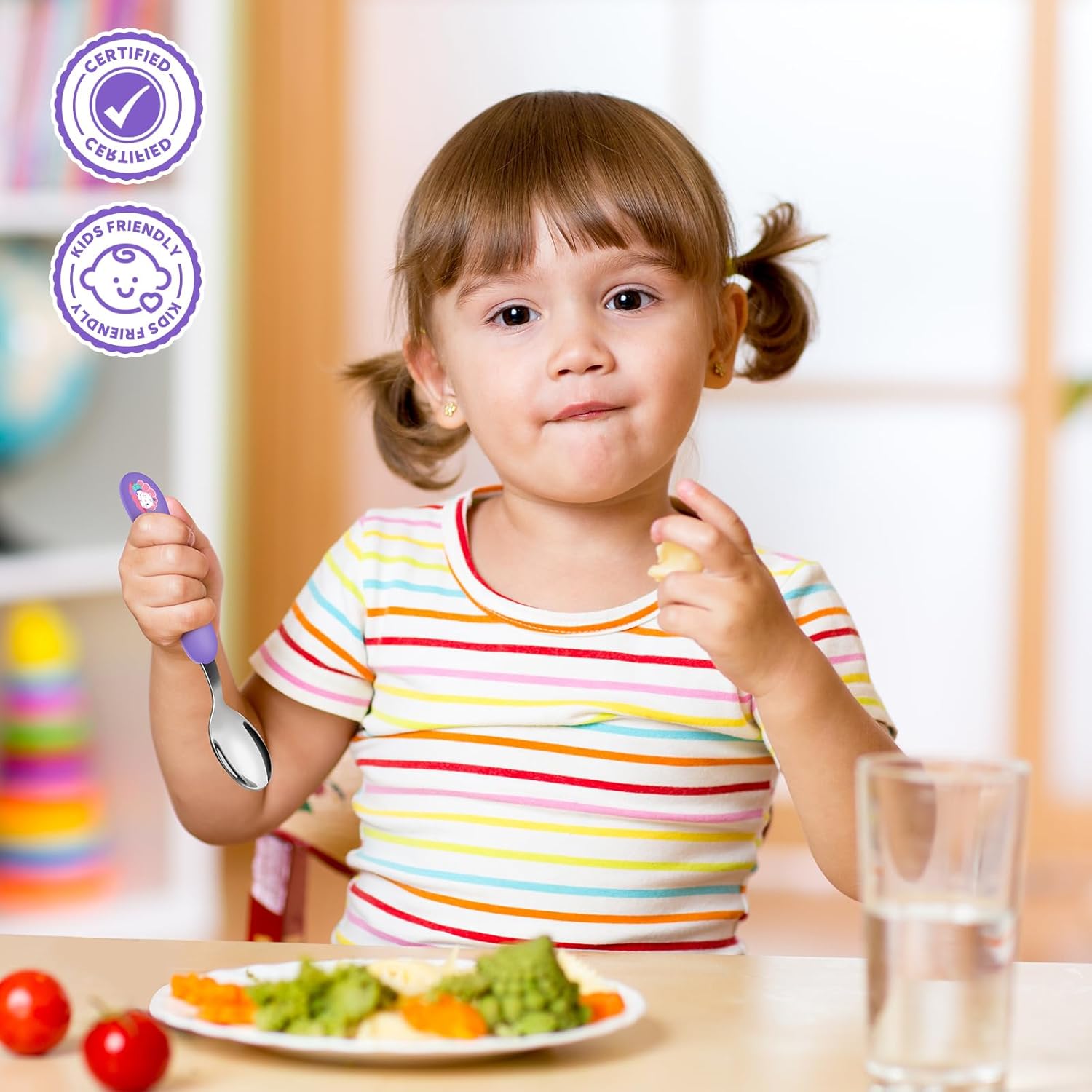 Thumbnail 5 de Lehoo Castle 6-teiliges Kinderbesteck ab 1 Jahr (Edelstahl & kindersicheres Plastik)