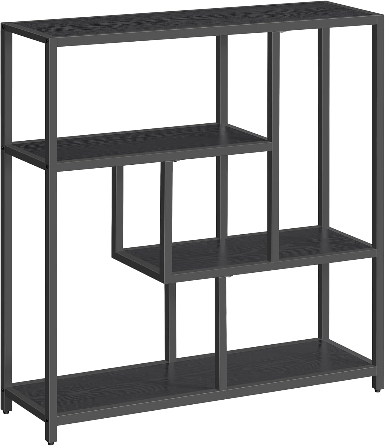 Detalle de VASAGLE Libreria a 4 ripiani LLS134B56 – 30 x 100 x 103 cm, nero ebano e inchiostro