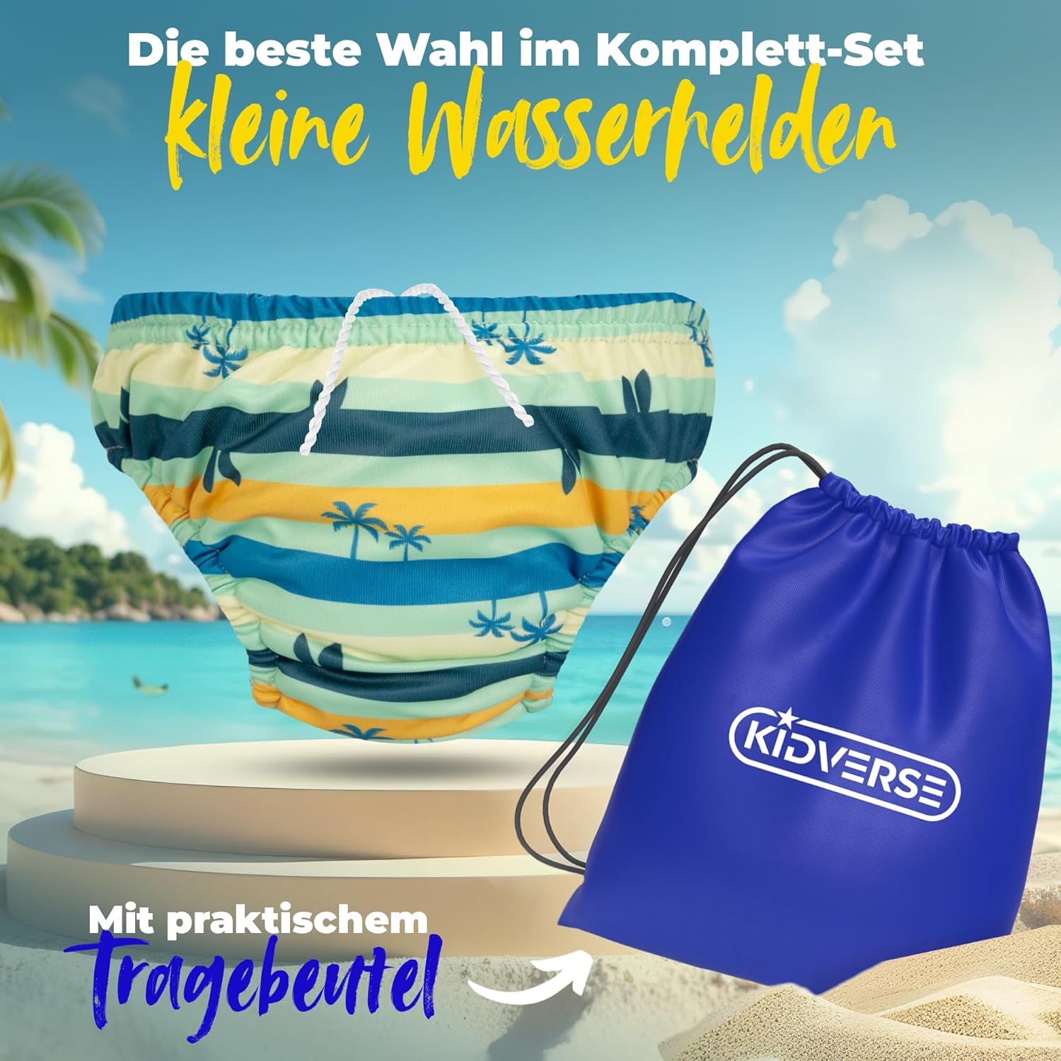 Thumbnail 2 de KIDVERSE Schwimmwindel Baby Badehose ab 6–12 Monaten mit Tragetasche – Hautfreundlich & Wiederverwendbar