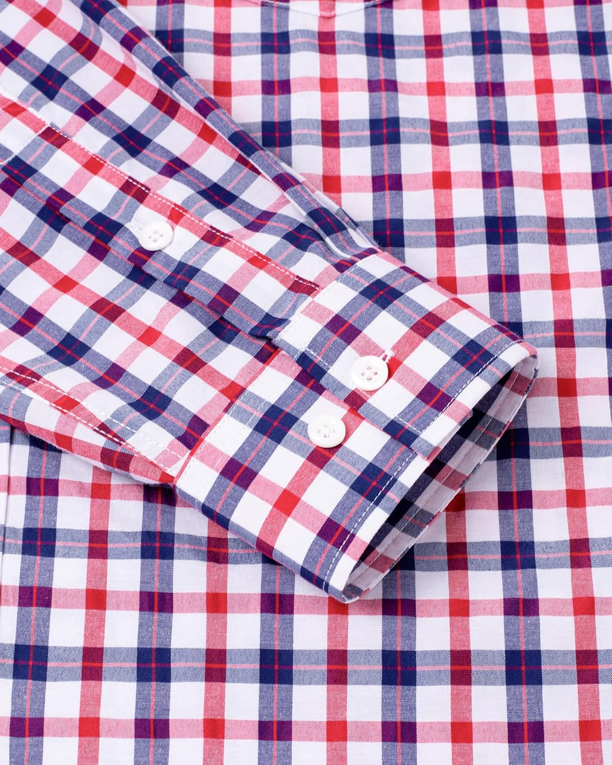 Thumbnail 5 de Alimens & Gentle Men's Plaid Button-Down Shirt: 100% Cotton, Regular Fit