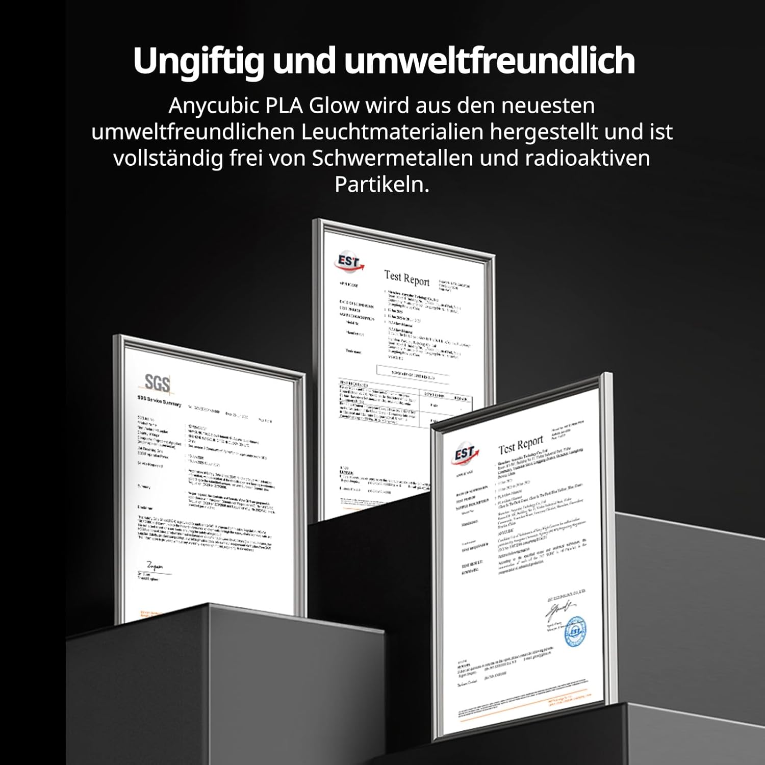 Thumbnail 5 de ANYCUBIC PLA Leuchtet Filament (Glow in the Dark), 1 kg Spule – blau im Dunkeln, mit intelligenter Identifikation