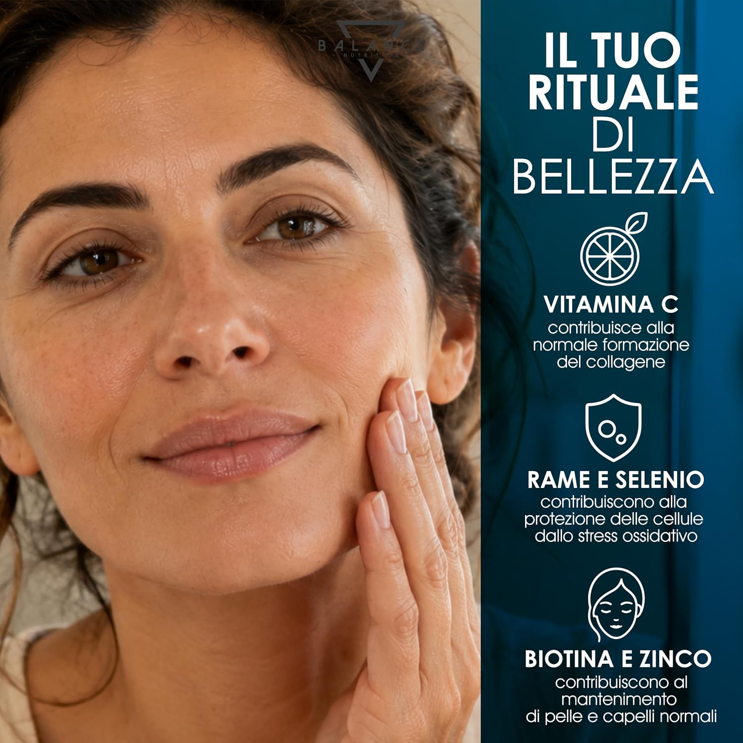 Detalle de COLLAGENE IDROLIZZATO 2000MG - 240 COMPRESSE: Collagene di Tipo 1, Acido Ialuronico e micronutrienti per la pelle e i tessuti