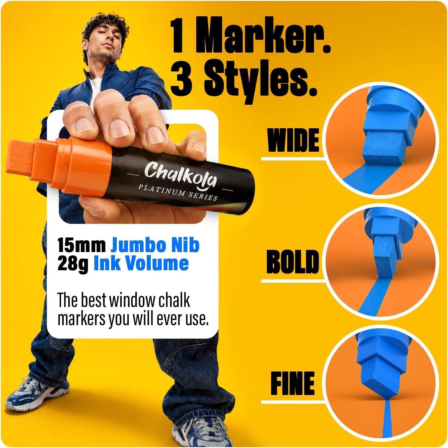 Thumbnail 1 de Liquid Chalk Markers, 15 mm
