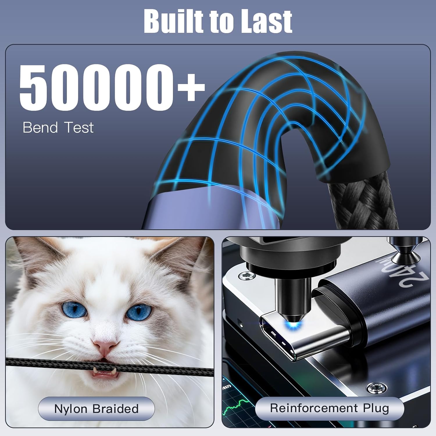 Thumbnail 4 de 240W Retractable Coiled USB-C to USB-C Cable (Spring Design) for Fast Car Charging & Data Sync