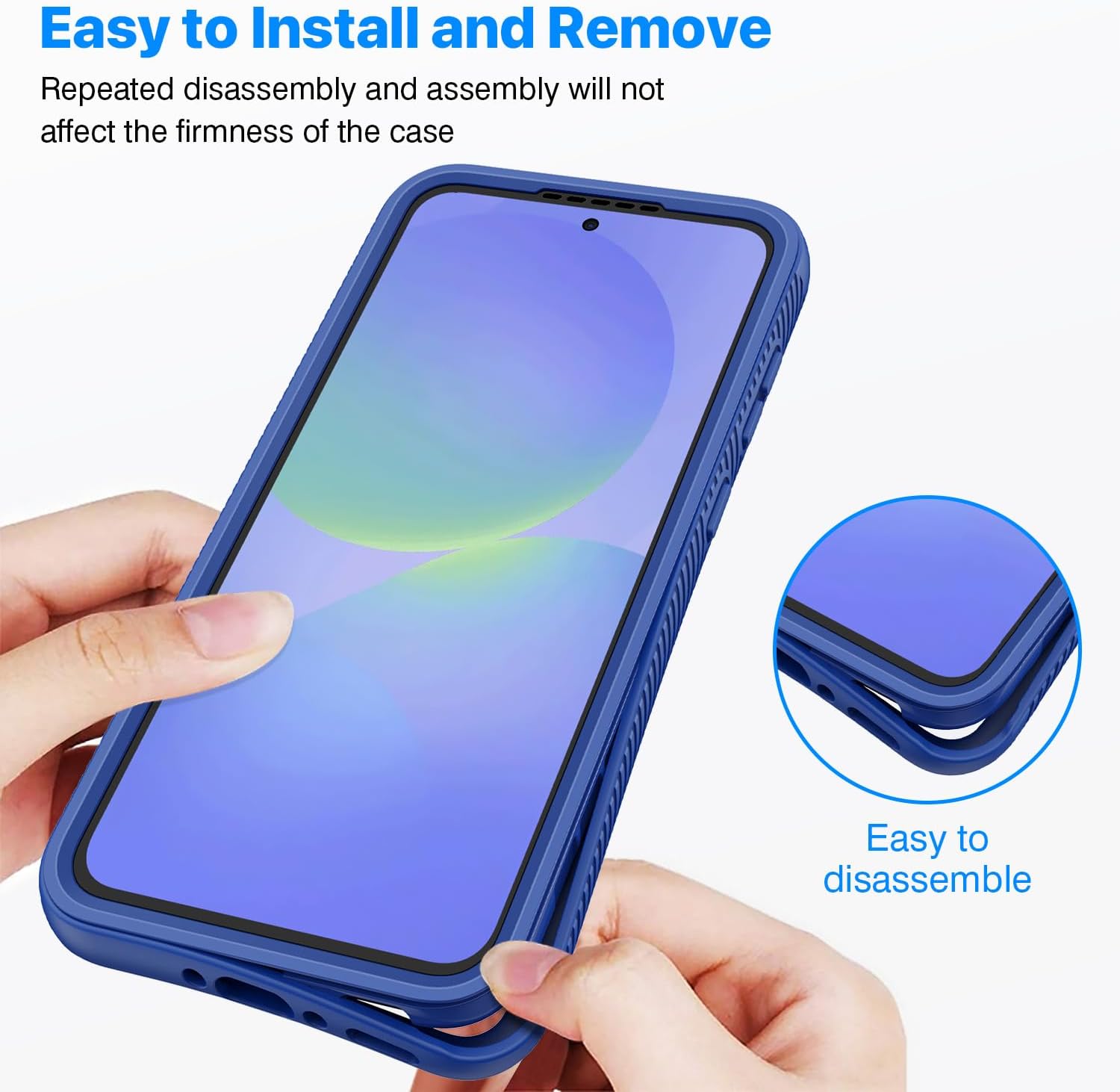 Thumbnail 6 de CENHUFO Samsung A36/A56/A37 Case with Built-in Screen Protector — 360° Full Body Shockproof Blue