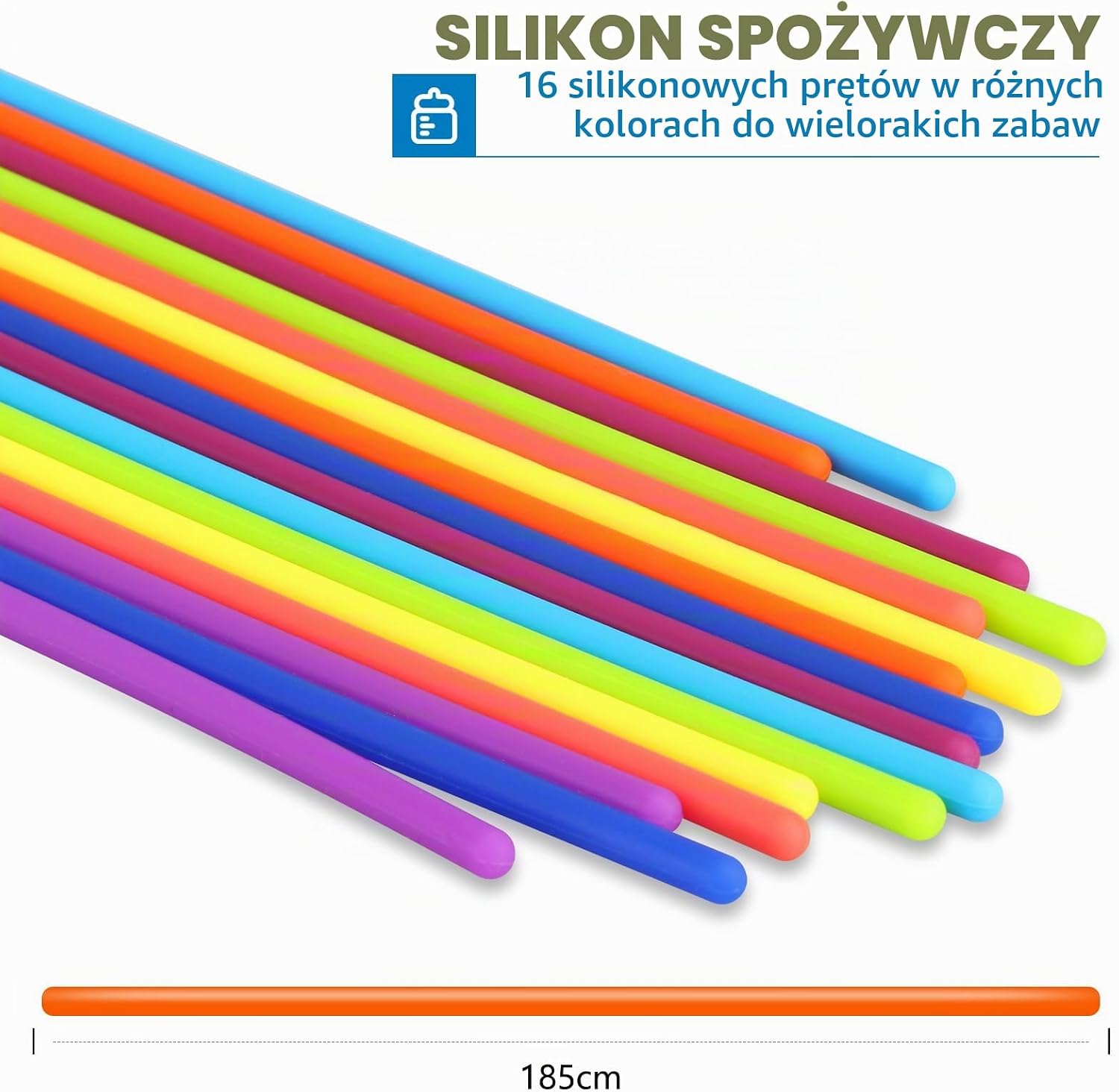 Detalle 2 de InemzTal TOY22 – silikonowa zabawka sensoryczna z 16 drążkami do liczenia