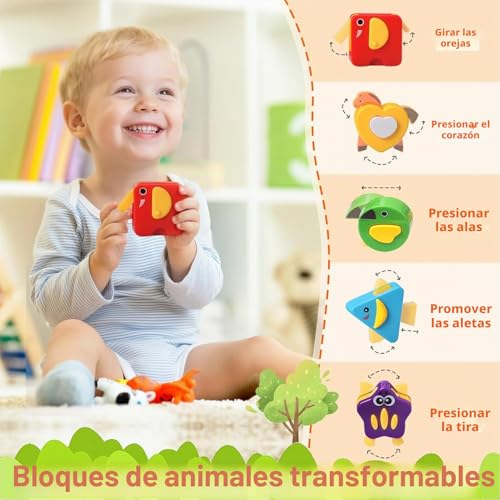 Detalle 2 de KALOISYHE Autobús musical con bloques transformables para bebés de 12 a 18 meses