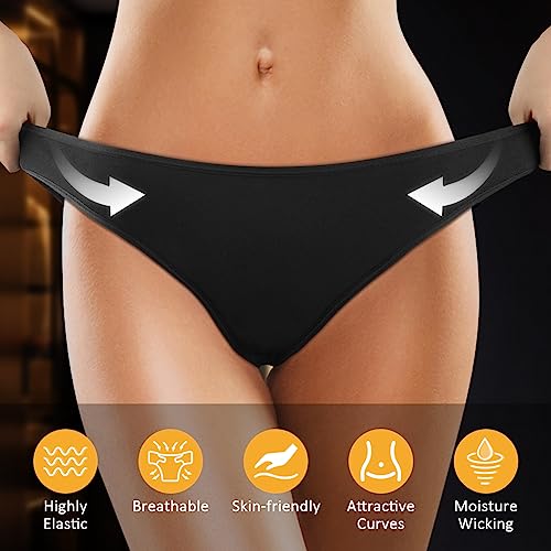 Thumbnail 4 de flintronic pack 6 bragas de mujer de algodón con elastano (tiro medio-bajo)
