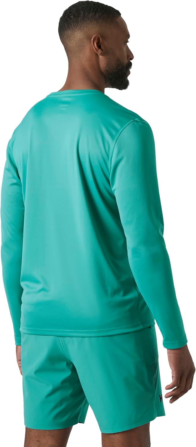 Detalle de Helly Hansen Men's HH Tech Crew LS 2.0 T-Shirt (Pack of 1) – Sun-Protective Long Sleeve Top