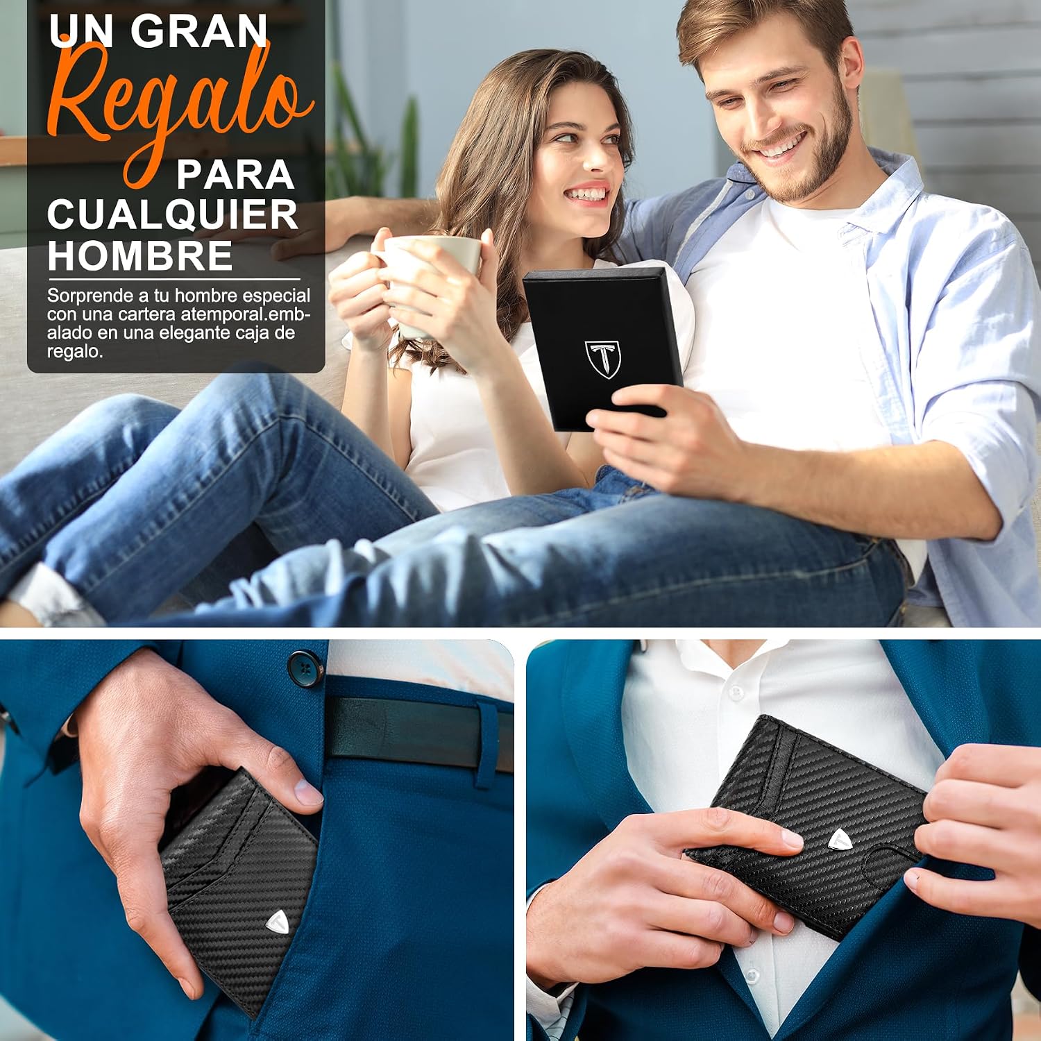 Thumbnail 6 de TEEHON Cartera Slim Fibra de Carbono 11 tarjetas