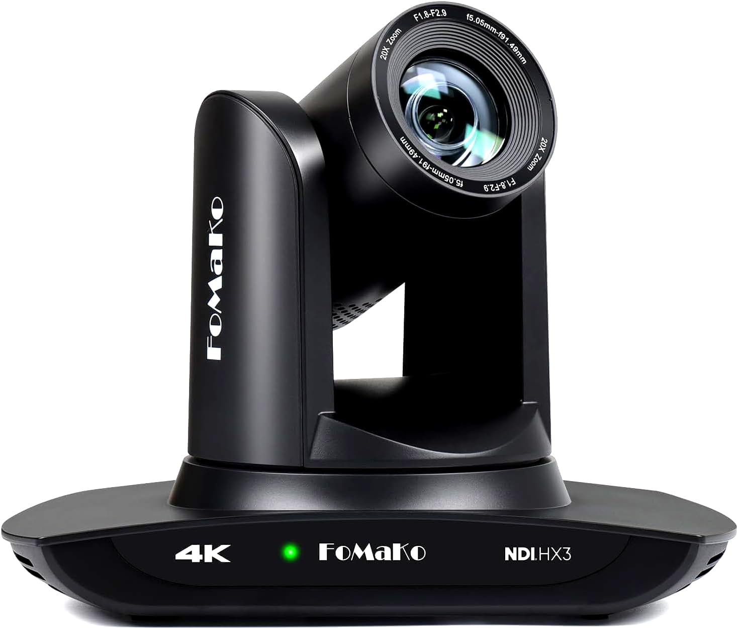 Detalle de FoMaKo 4K PTZ Kamera mit NDI HX3 – 20x optischer Zoom, KI-Tracking und Live-Streaming